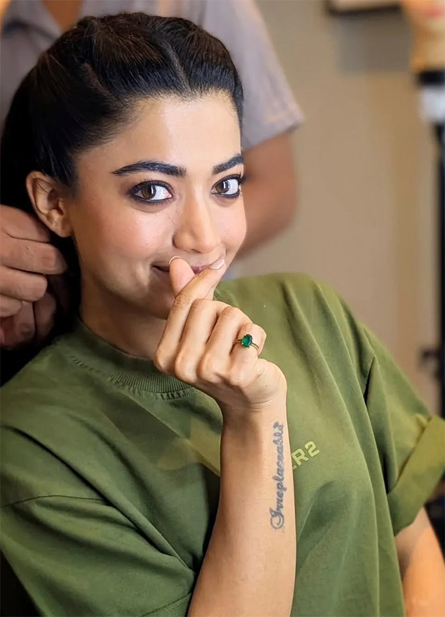 Actress Rashmika Mandanna At Thama Movie Working Stills HD6