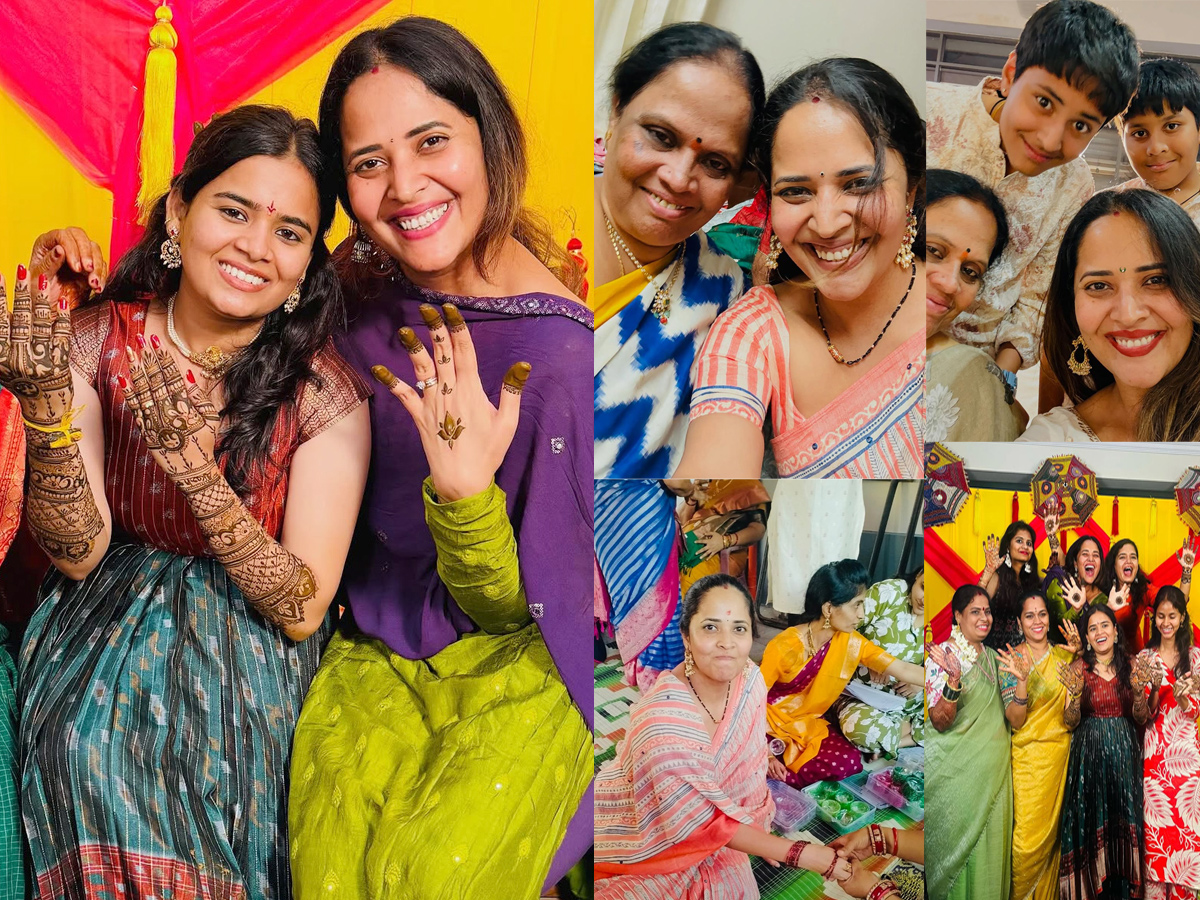 Anchor Anasuya Bharadwaj Enjoys At Her cousin sister Daughters wedding Photos1