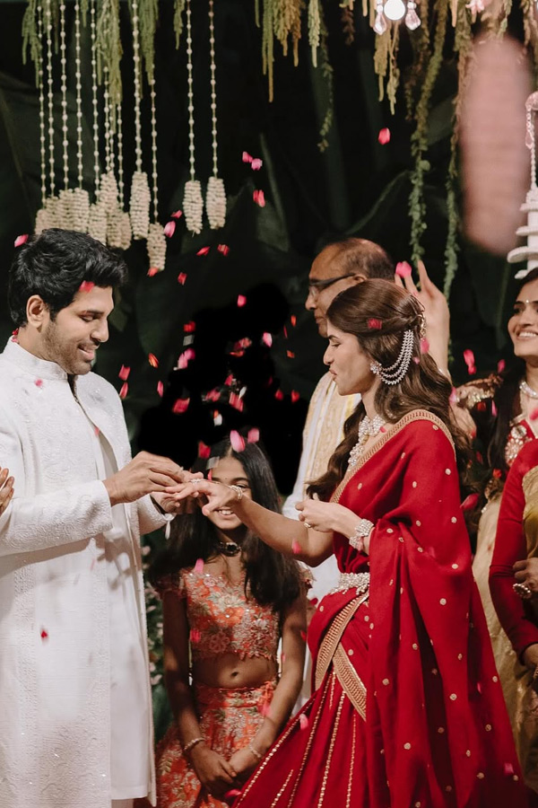 Allu Sirish and Nayanika magical engagement Ceremony Photos4
