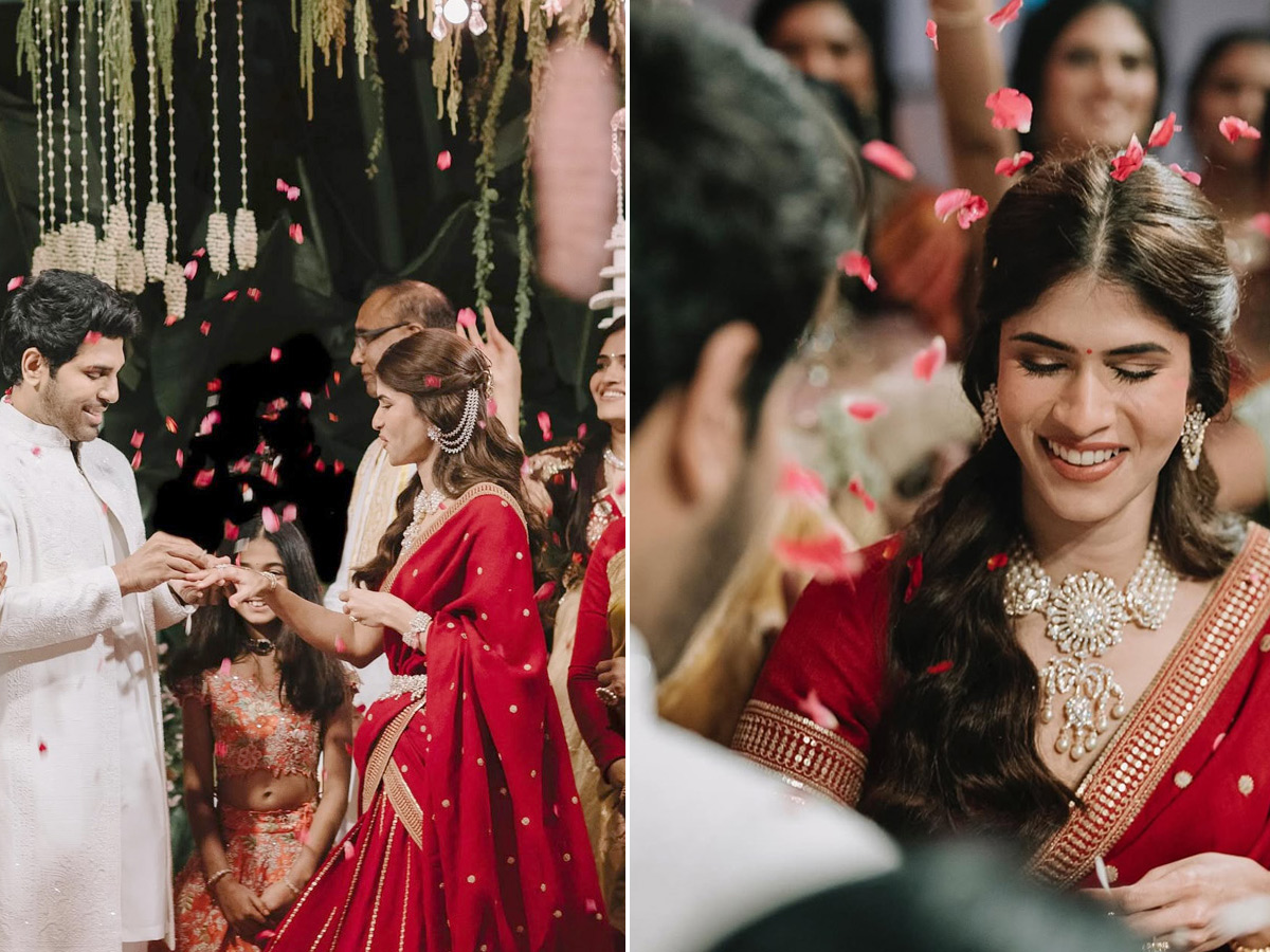 Allu Sirish and Nayanika magical engagement Ceremony Photos1