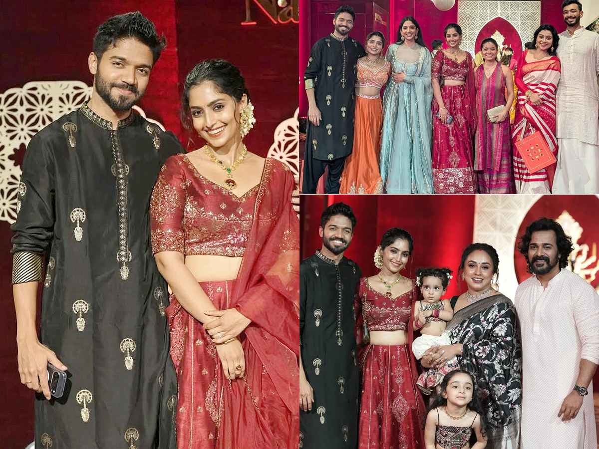 Actress Reba Monica John Navratri Celebrations with Husband Photos1