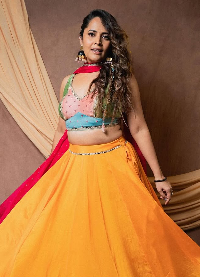 Tollywood Actress Anasuya Dasara Celebrations11