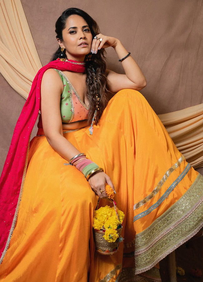 Tollywood Actress Anasuya Dasara Celebrations12