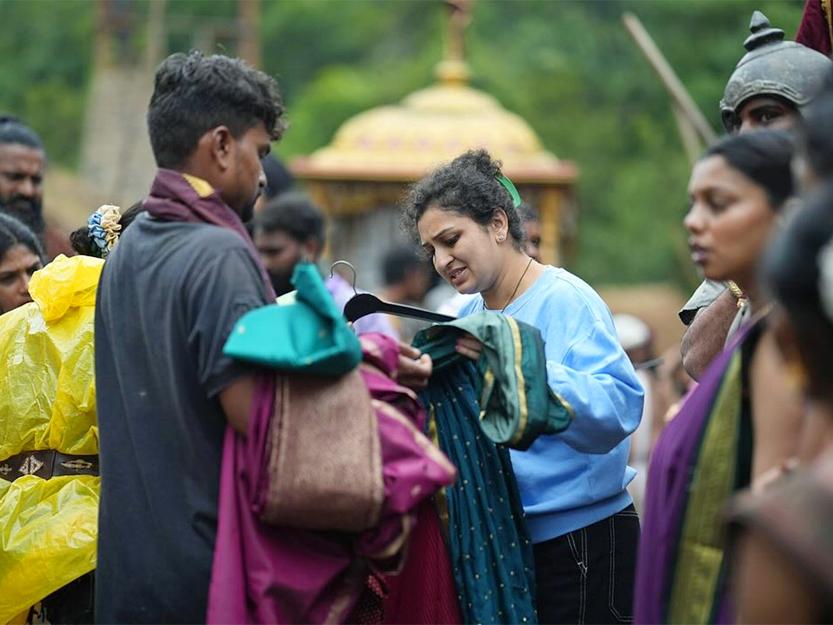 Pragathi Shetty in Kantara Chapter 1 Movie Set Photos10