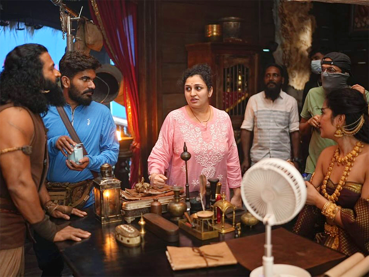 Pragathi Shetty in Kantara Chapter 1 Movie Set Photos4