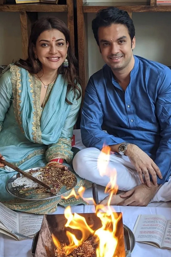 Actress Kajal Aggarwal celebrates five years of marriage with Gautam Kitchlu Photos31