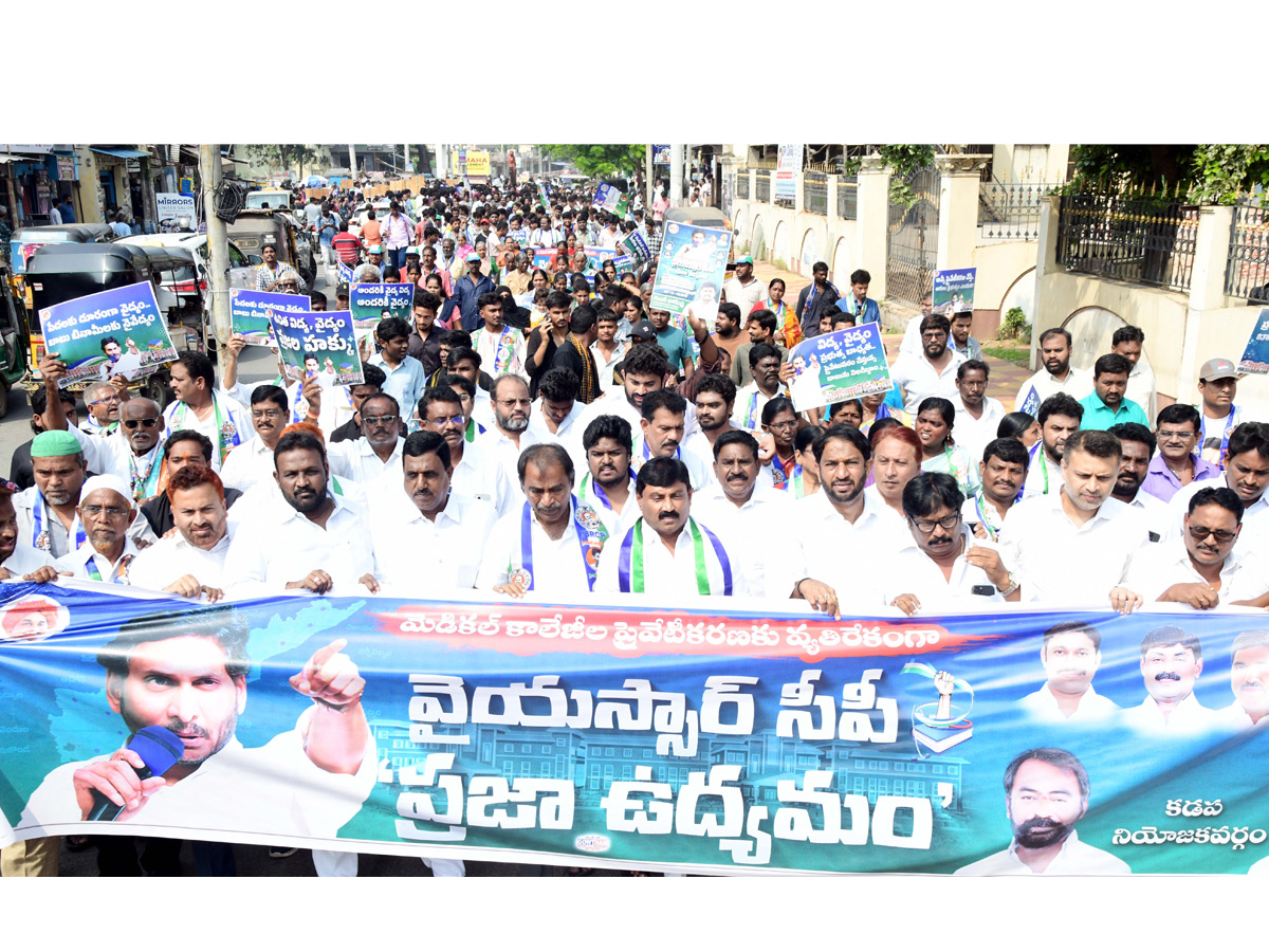 YSRCP Leaders Protest Against Privatisation of Medical Colleges In Andhra Pradesh Photos27
