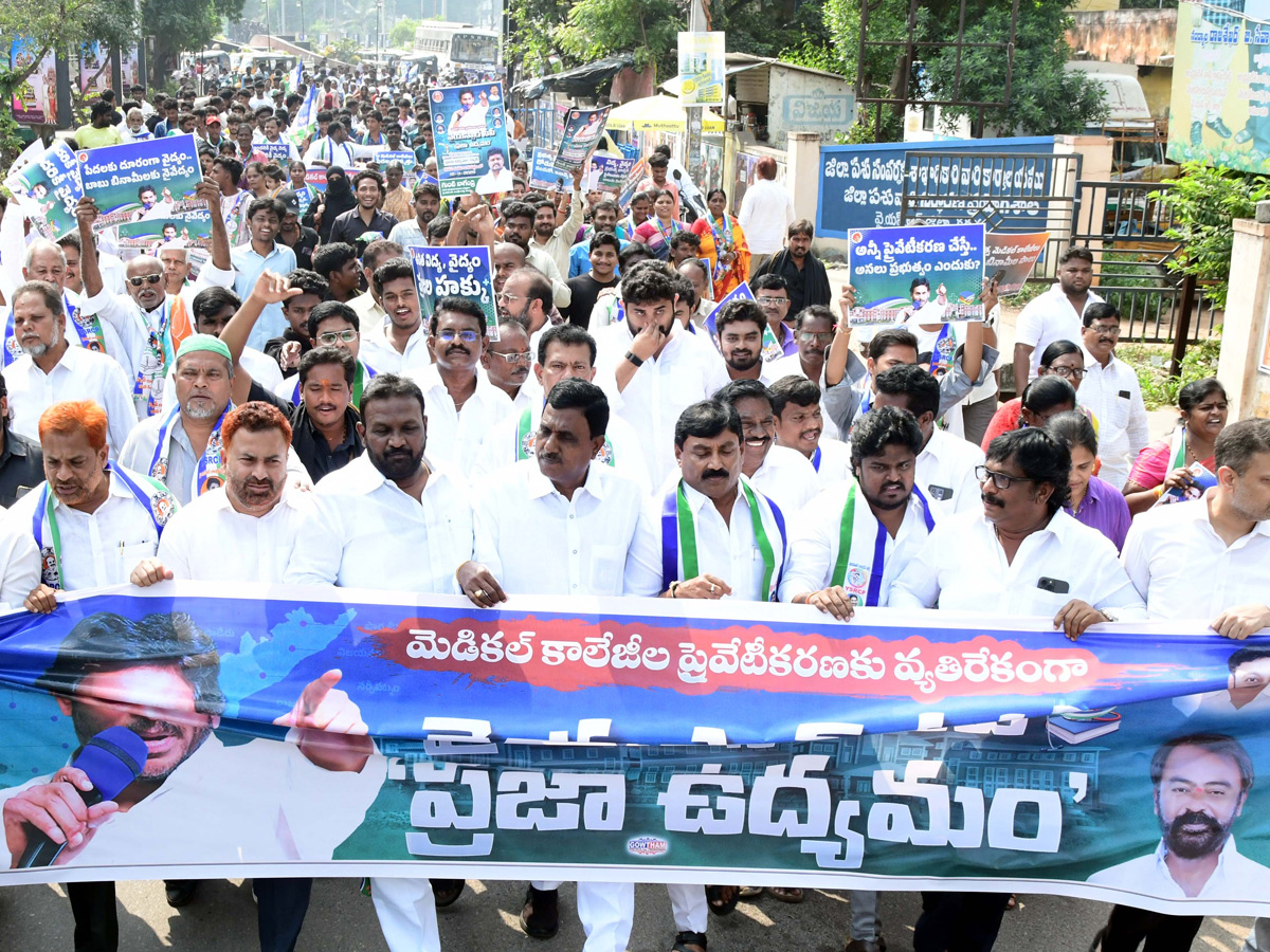 YSRCP Leaders Protest Against Privatisation of Medical Colleges In Andhra Pradesh Photos28