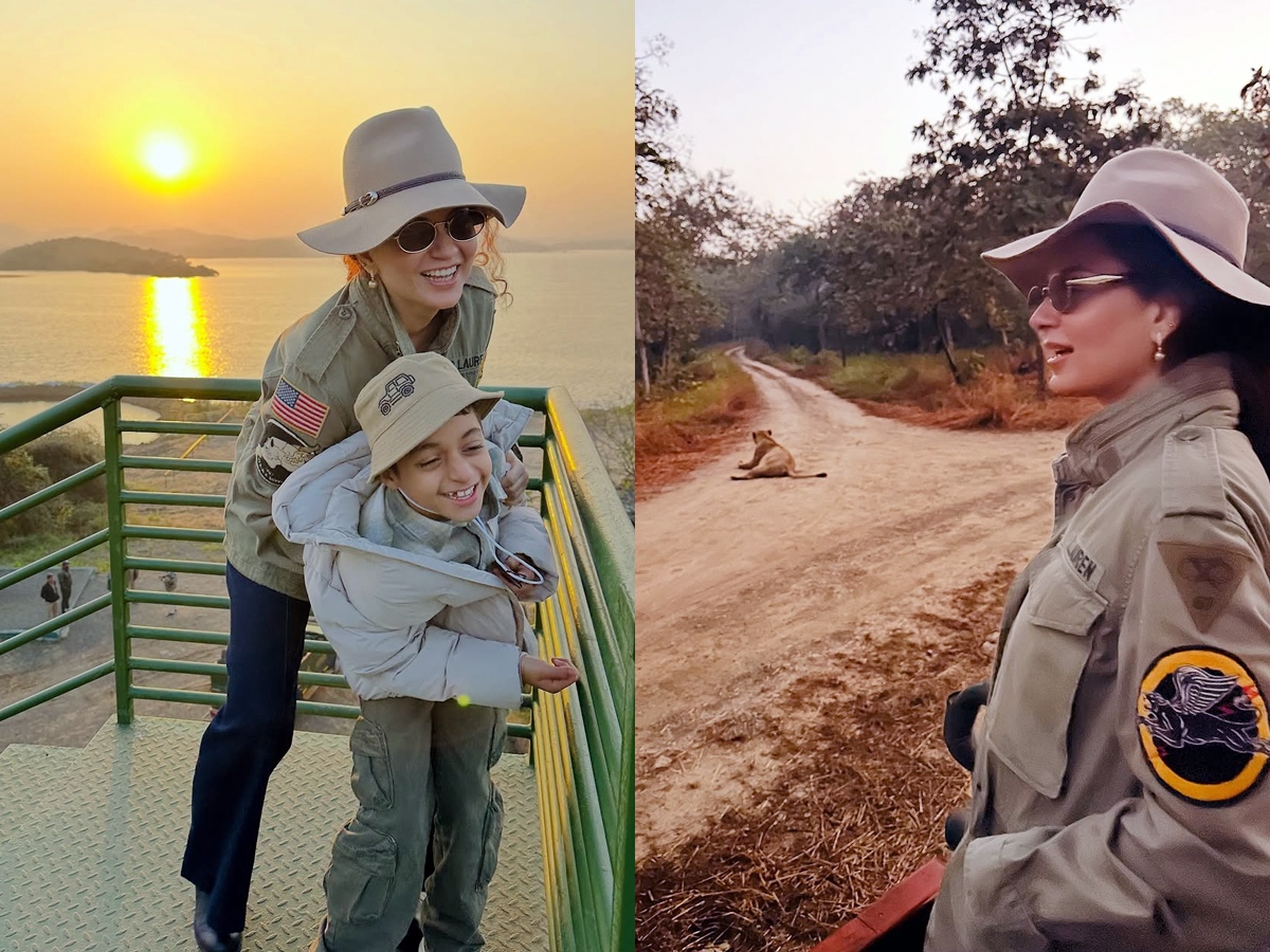 Kangana Ranaut on a safari tour in Gujarat (Photos)1