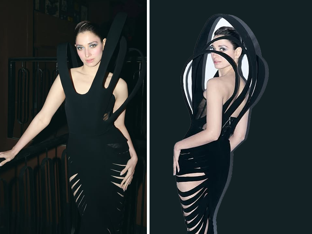 Tamannaah playing hide and seek in a variety dress (Photo)1