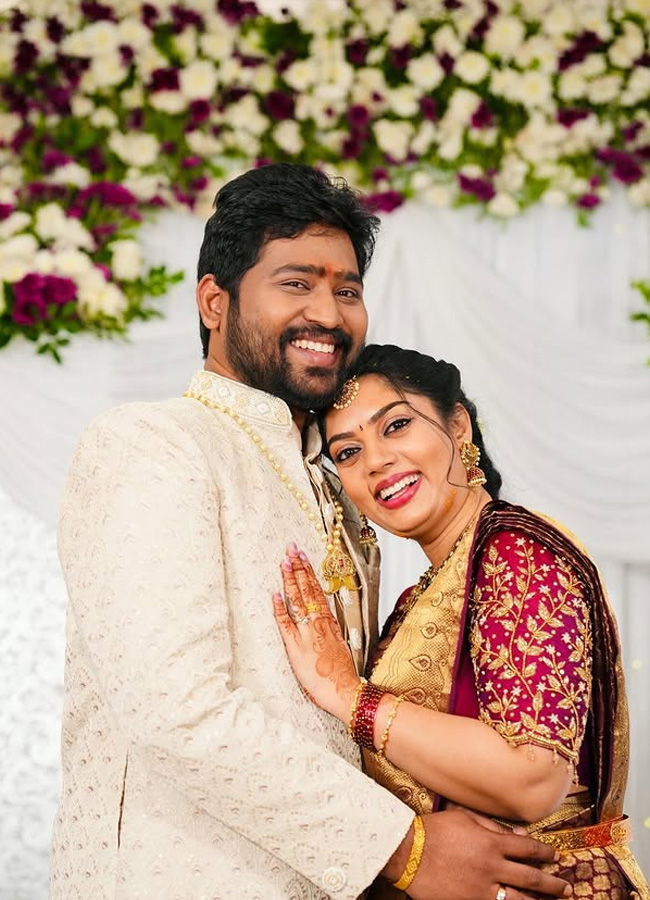 Telugu serial actress's engagement with her boyfriend (Photos)11