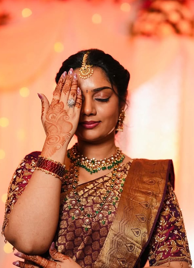 Telugu serial actress's engagement with her boyfriend (Photos)15