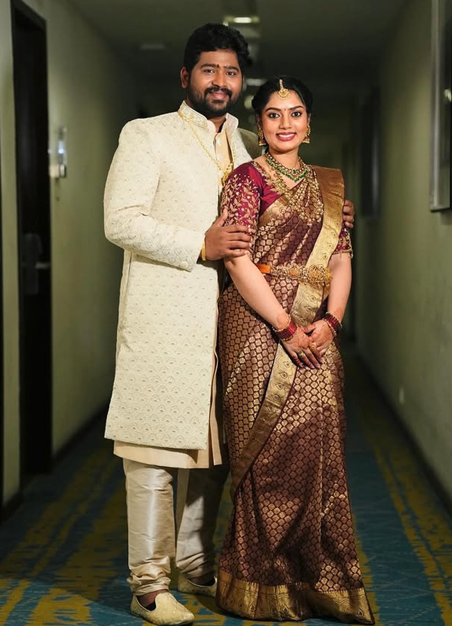 Telugu serial actress's engagement with her boyfriend (Photos)10