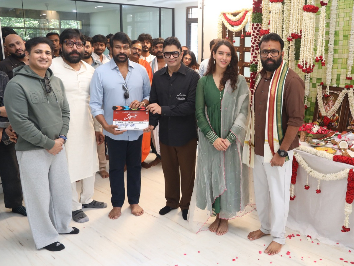 Prabhas' 'Spirit' movie formally launched by megastar chiranjeevi (Photos)2
