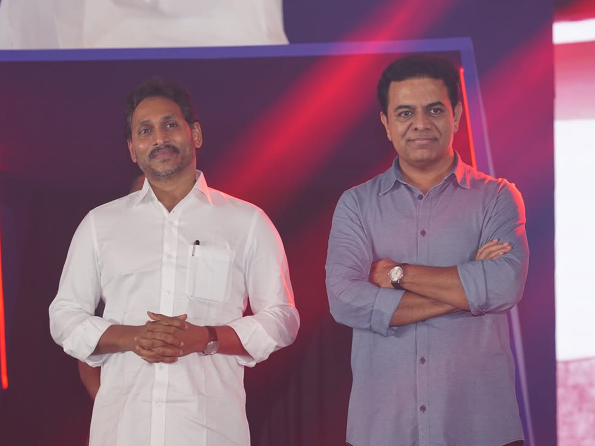 YS Jagan and KTR Attend Private Event in Bengaluru 7
