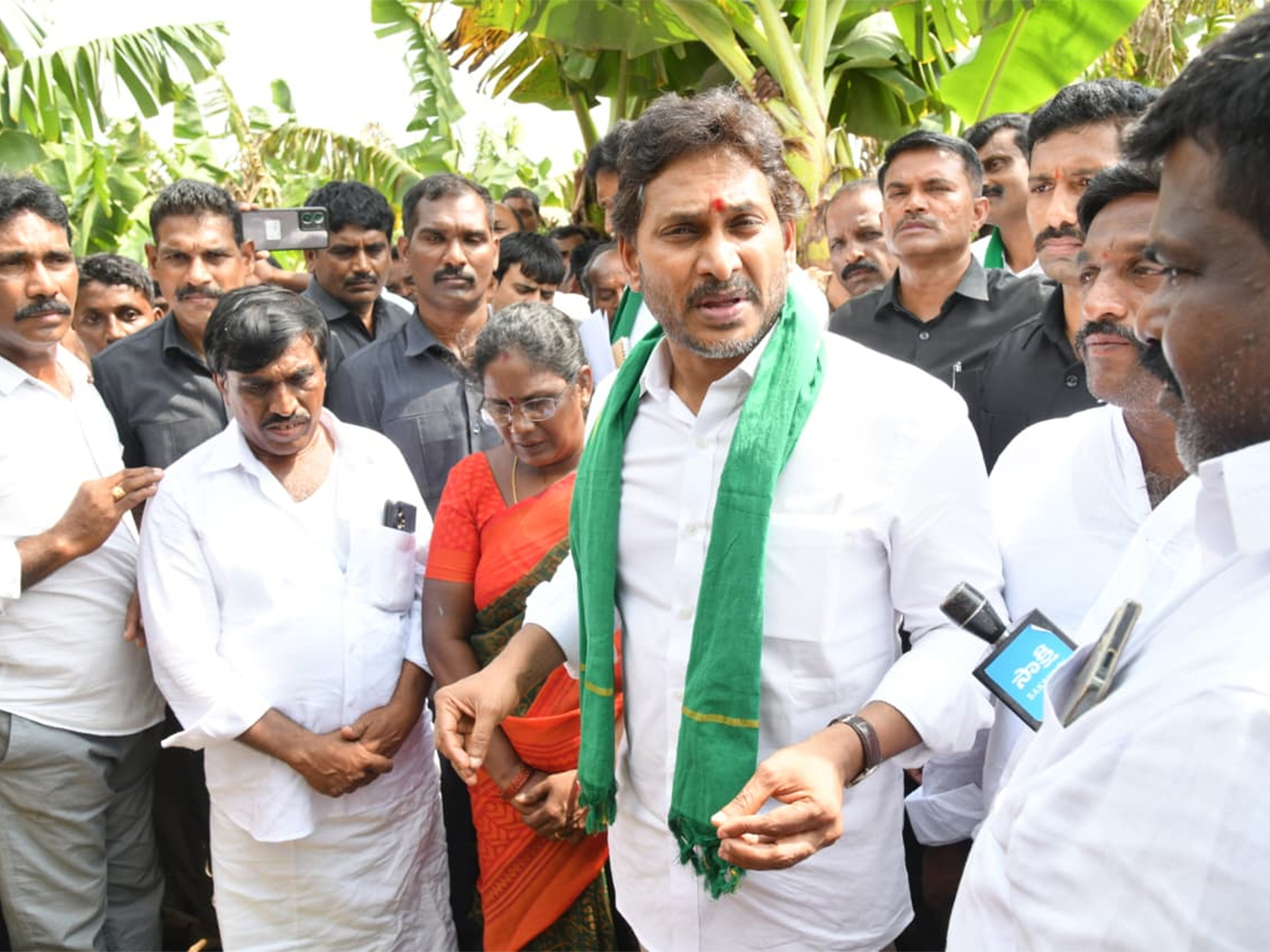 YS Jagan Visit Banana Farmers At Brahmanapalli Photos25