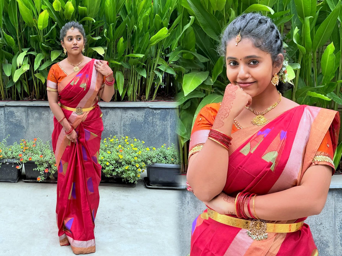 Rajanna movie child artist annie latest pictures in beautiful saree1