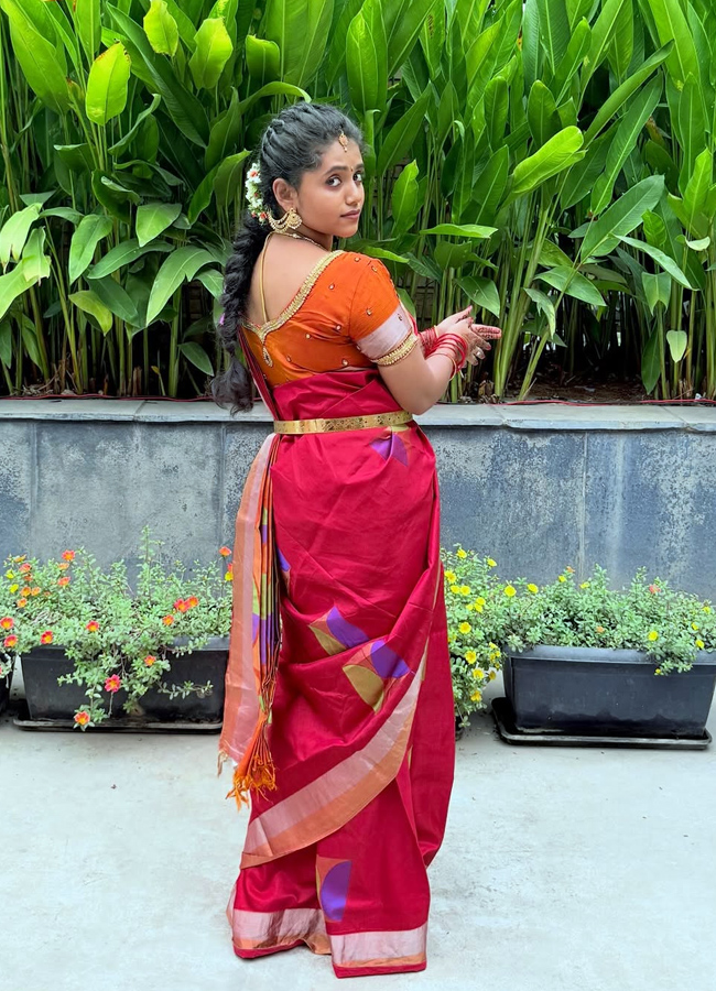 Rajanna movie child artist annie latest pictures in beautiful saree6