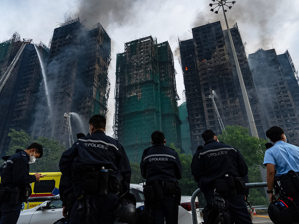 Fire broke out at Wang Fuk Court Tai Po district of Hong Kong10