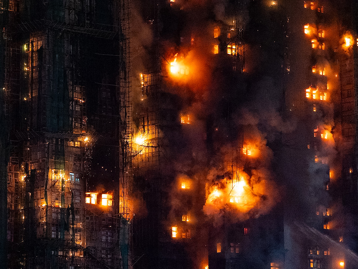 Fire broke out at Wang Fuk Court Tai Po district of Hong Kong12