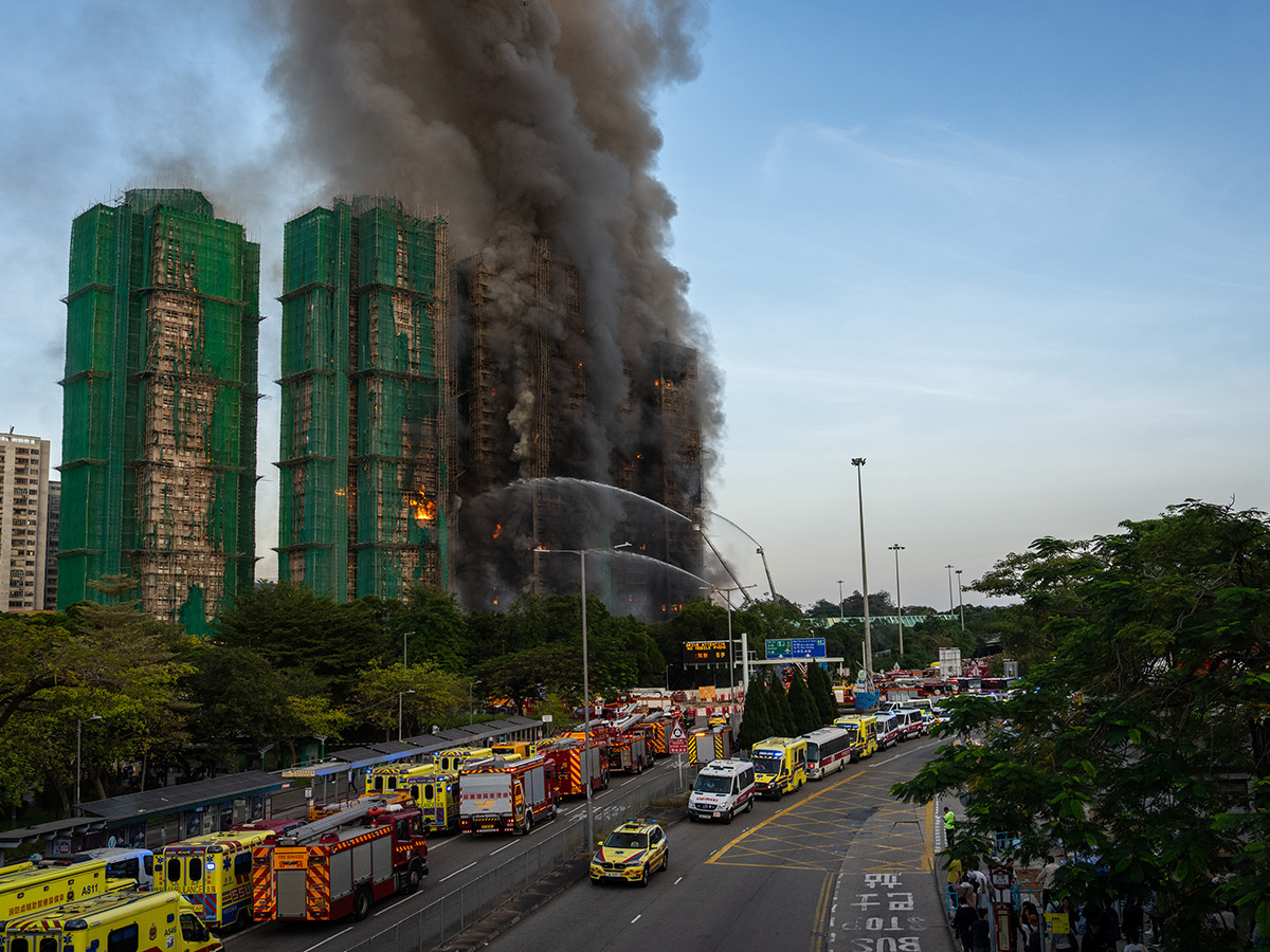 Fire broke out at Wang Fuk Court Tai Po district of Hong Kong13