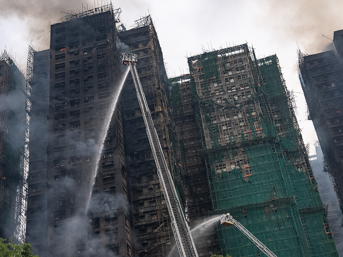 Fire broke out at Wang Fuk Court Tai Po district of Hong Kong7