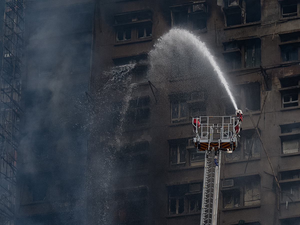 Fire broke out at Wang Fuk Court Tai Po district of Hong Kong9