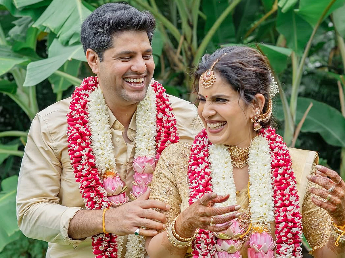 Big Boss Tamil fame Samyuktha Shan marries cricketer Aniruddha Srikanth Photos1
