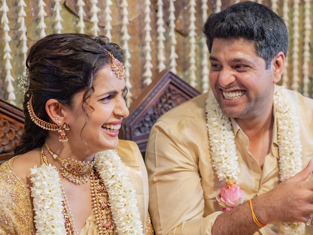 Big Boss Tamil fame Samyuktha Shan marries cricketer Aniruddha Srikanth Photos5