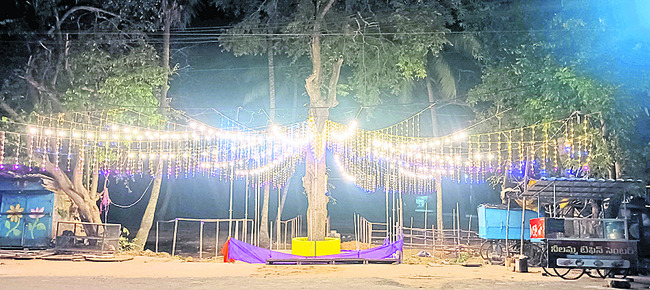 రేపు సిరిమాను చెట్టుకు బొట్టు 
2