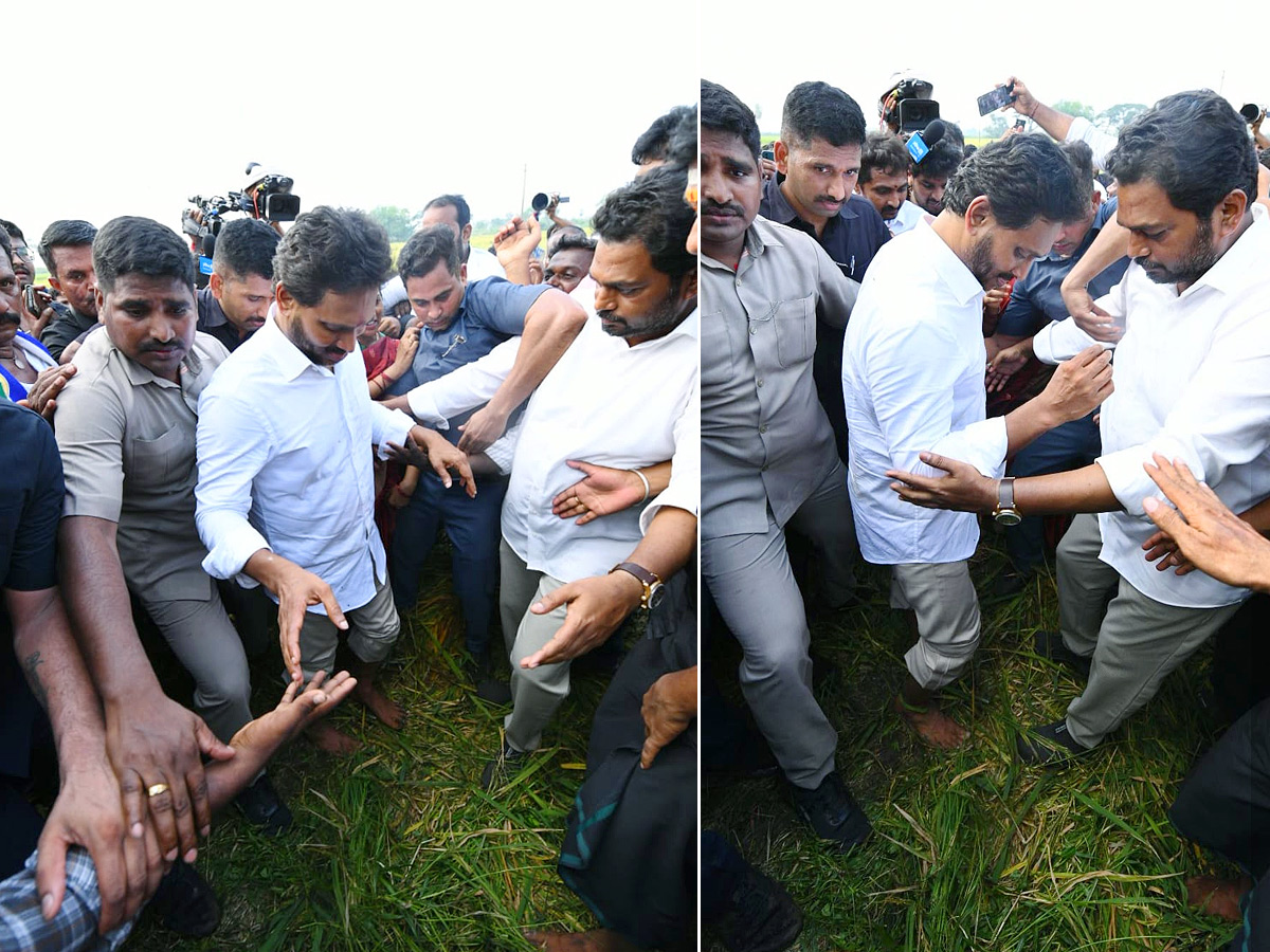 YS Jagan visits cyclone Hit farmers In Krishna District PHotos2
