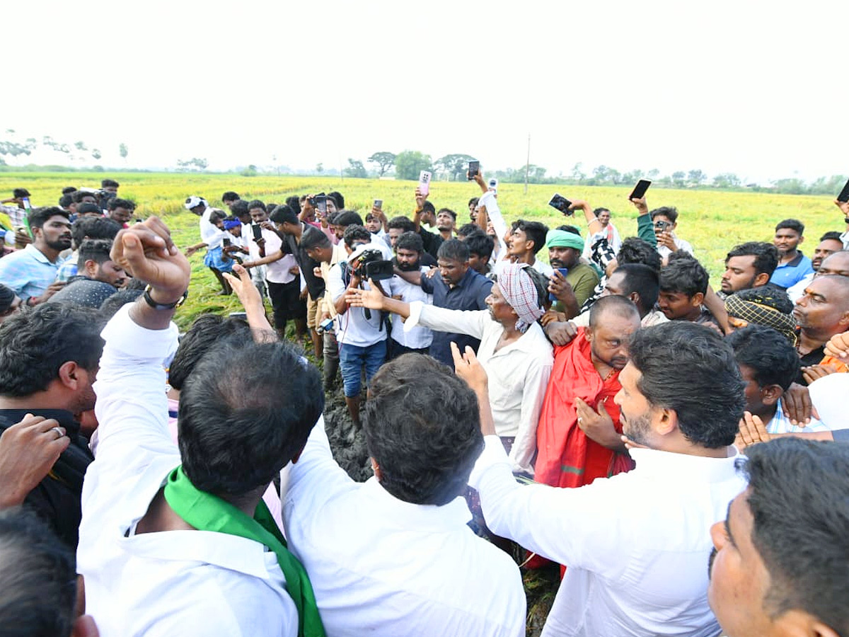YS Jagan visits cyclone Hit farmers In Krishna District PHotos4