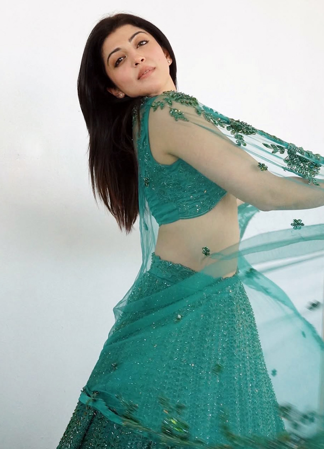 telugu actress Pranitha shines in a green lehenga 3