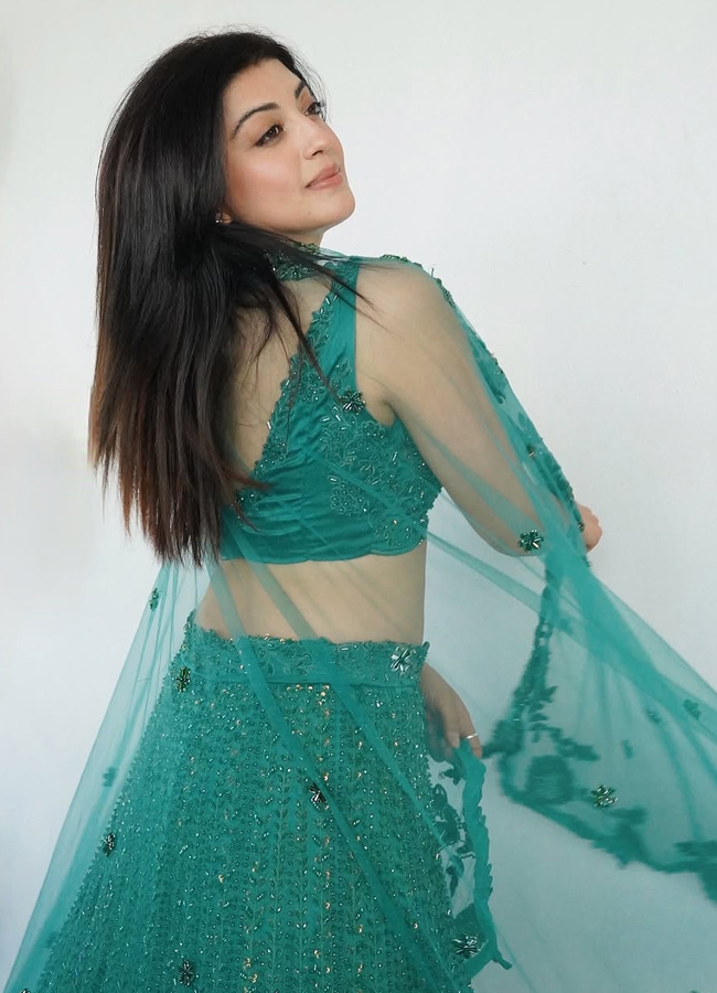 telugu actress Pranitha shines in a green lehenga 8