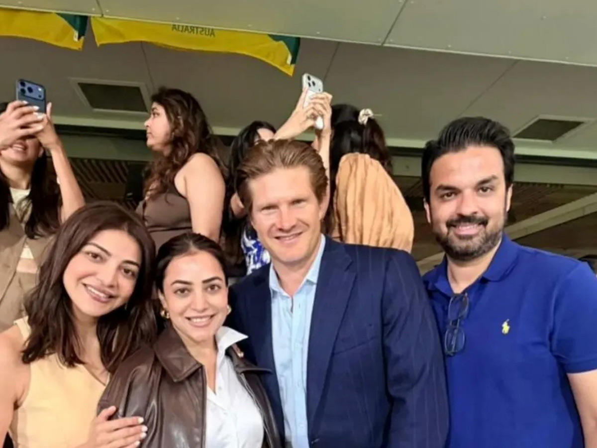 Kajal Aggarwal with Her Husband During India vs Australia 4Th T20 Photos5