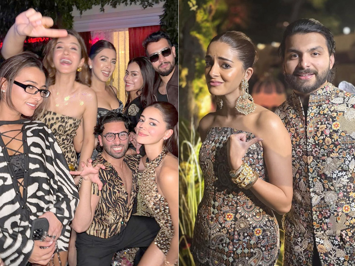 Bollywood Beauty Ananya Panday Attended Her Friend Wedding Photos1