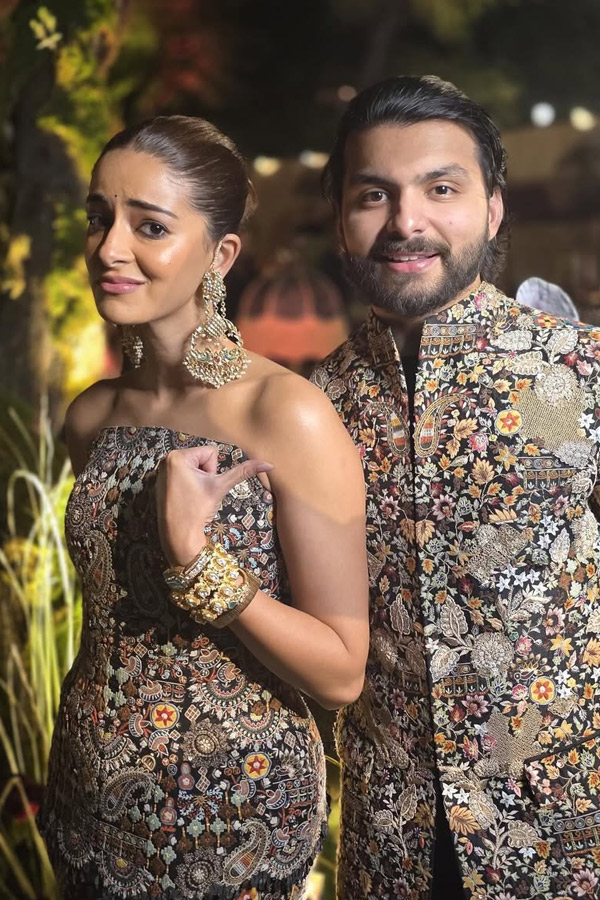 Bollywood Beauty Ananya Panday Attended Her Friend Wedding Photos5
