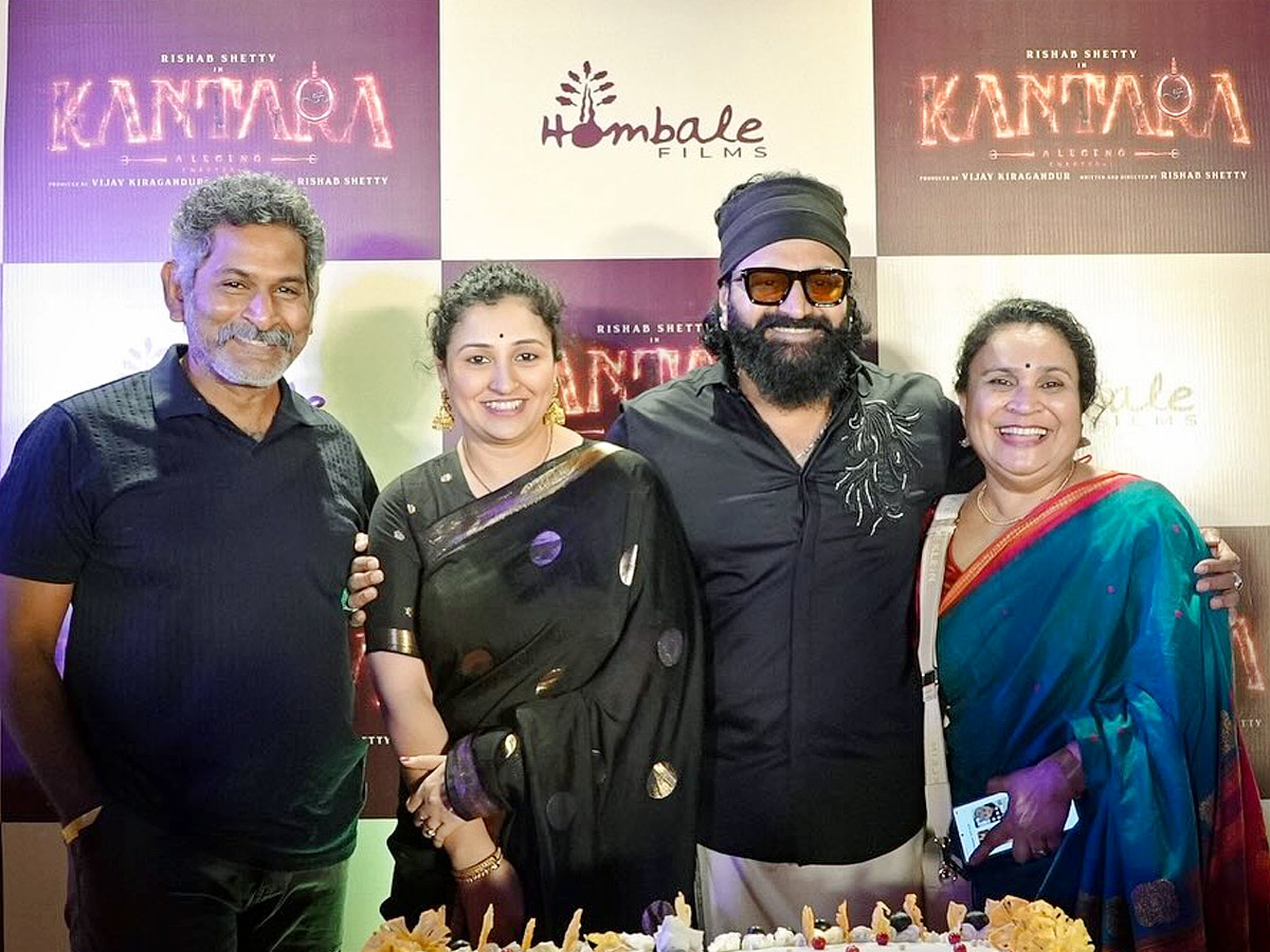 Rishab Shetty Celebrates Kantara Chapter 1 Success Party Photos9