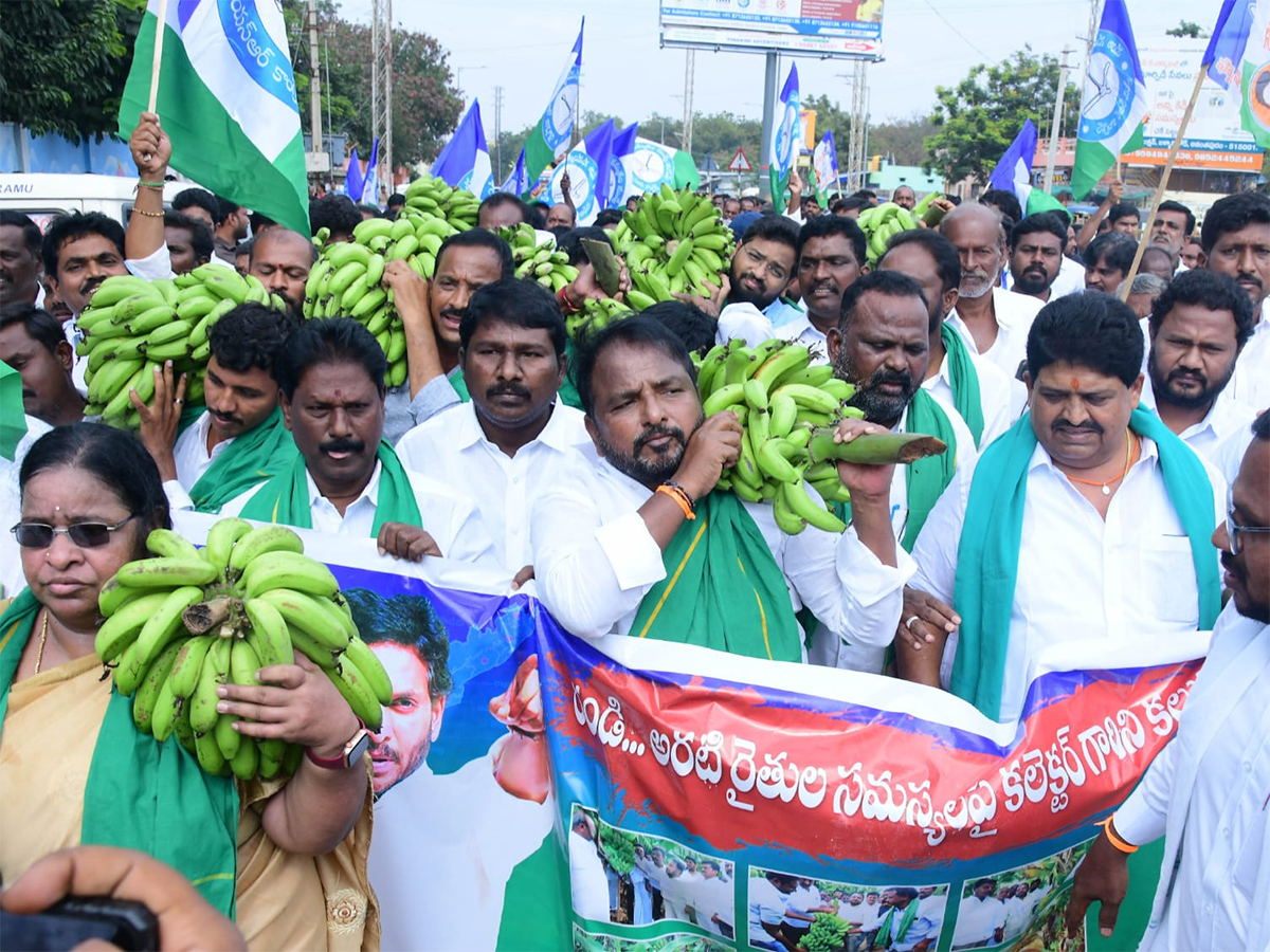 Banana Farmers Huge Protest Against Chandrababu Govt At Anantapur19