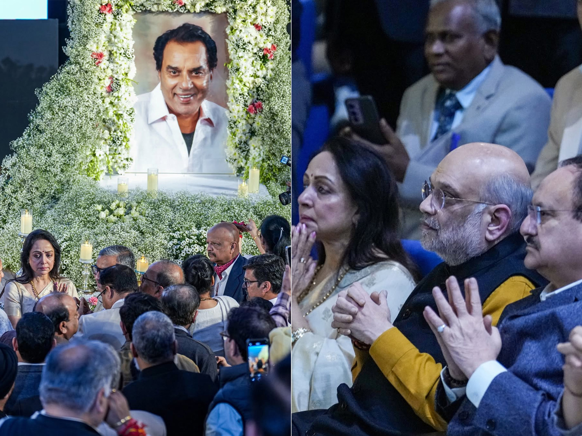 Hema Malini Hosts prayer meet for Dharmendra In Delhi Photos1