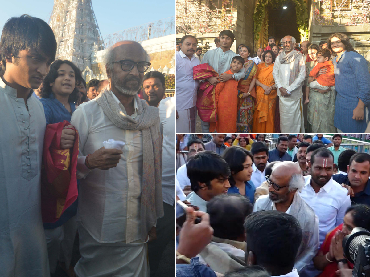 Rajinikanth Visits Tirumala Along With His Family Photos1