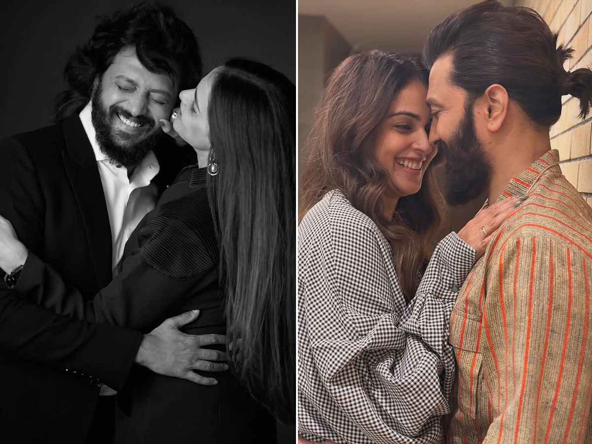 Bollywood Actress Genelia shared heartfelt birthday posts for Her husband, Riteish Deshmukh Photos1