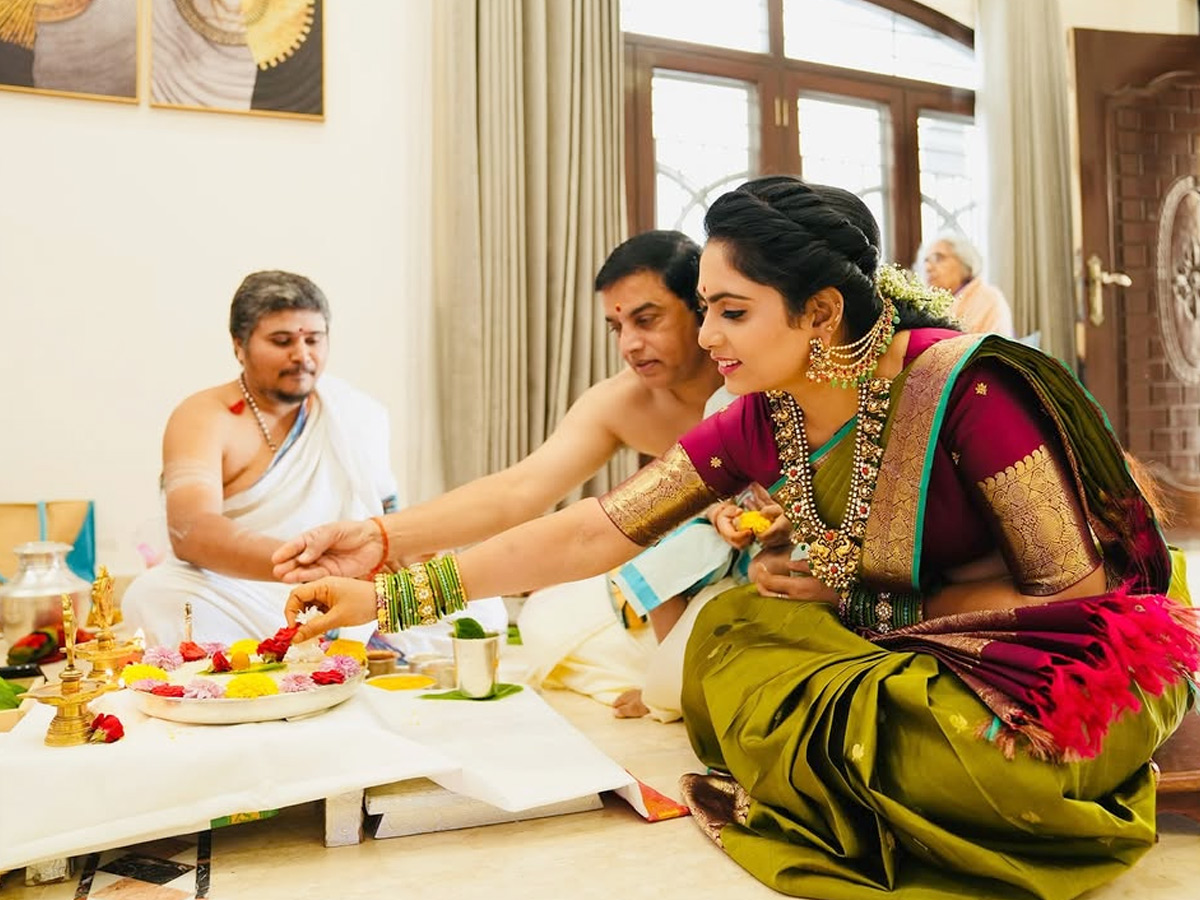 Producer Dil Raju performs special pujas with His wife Photos4