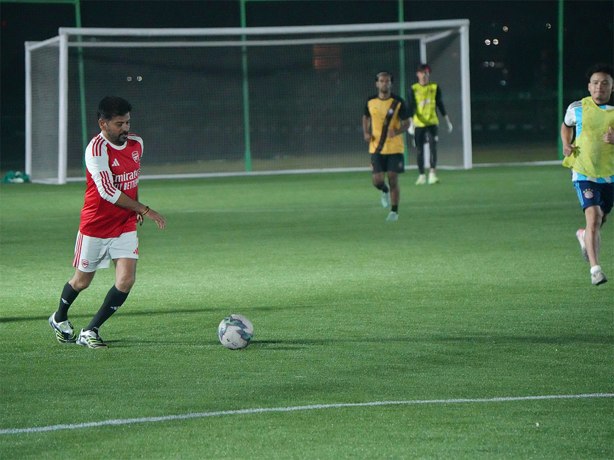 CM Revanth Reddy Practices Football To Face Messi in Hyderabad3