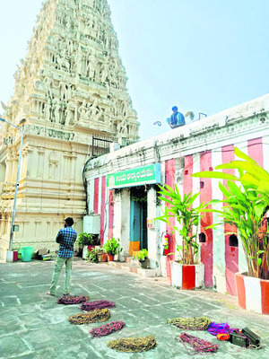 ముస్తాబవుతున్న శ్రీవారి ఆలయ ఉత్తర ద్వారాలు 1