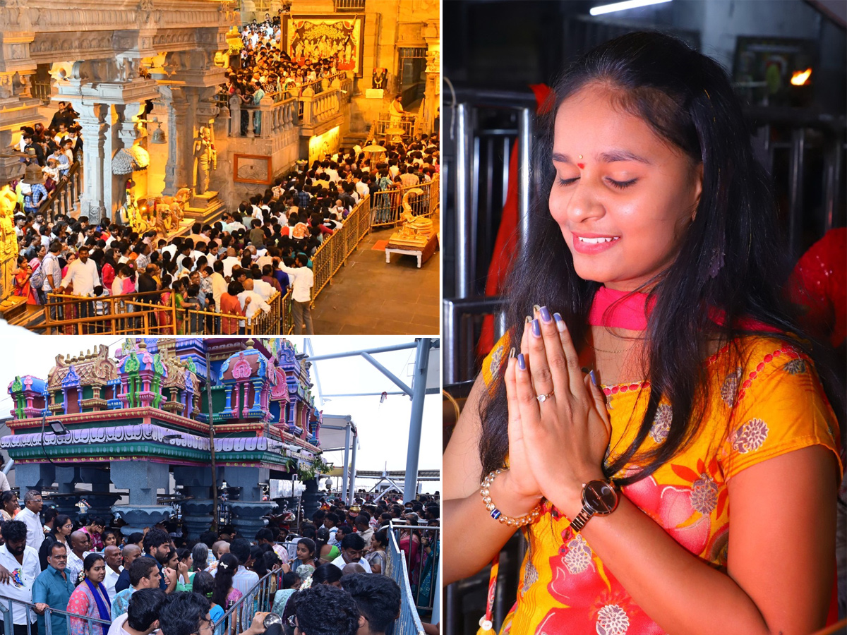 Holiday Rush : Devotees Rush In Telugu States Photos1