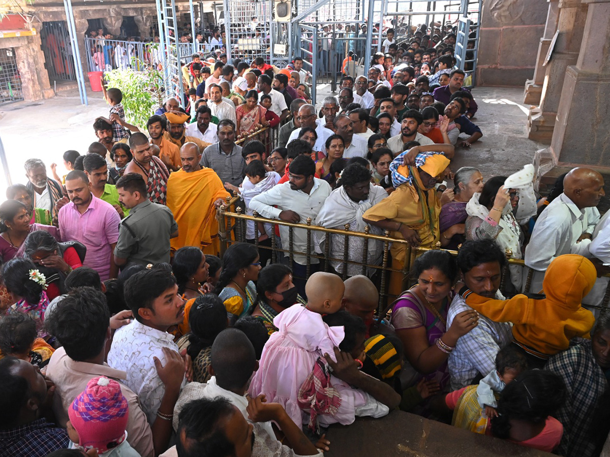 Holiday Rush : Devotees Rush In Telugu States Photos14