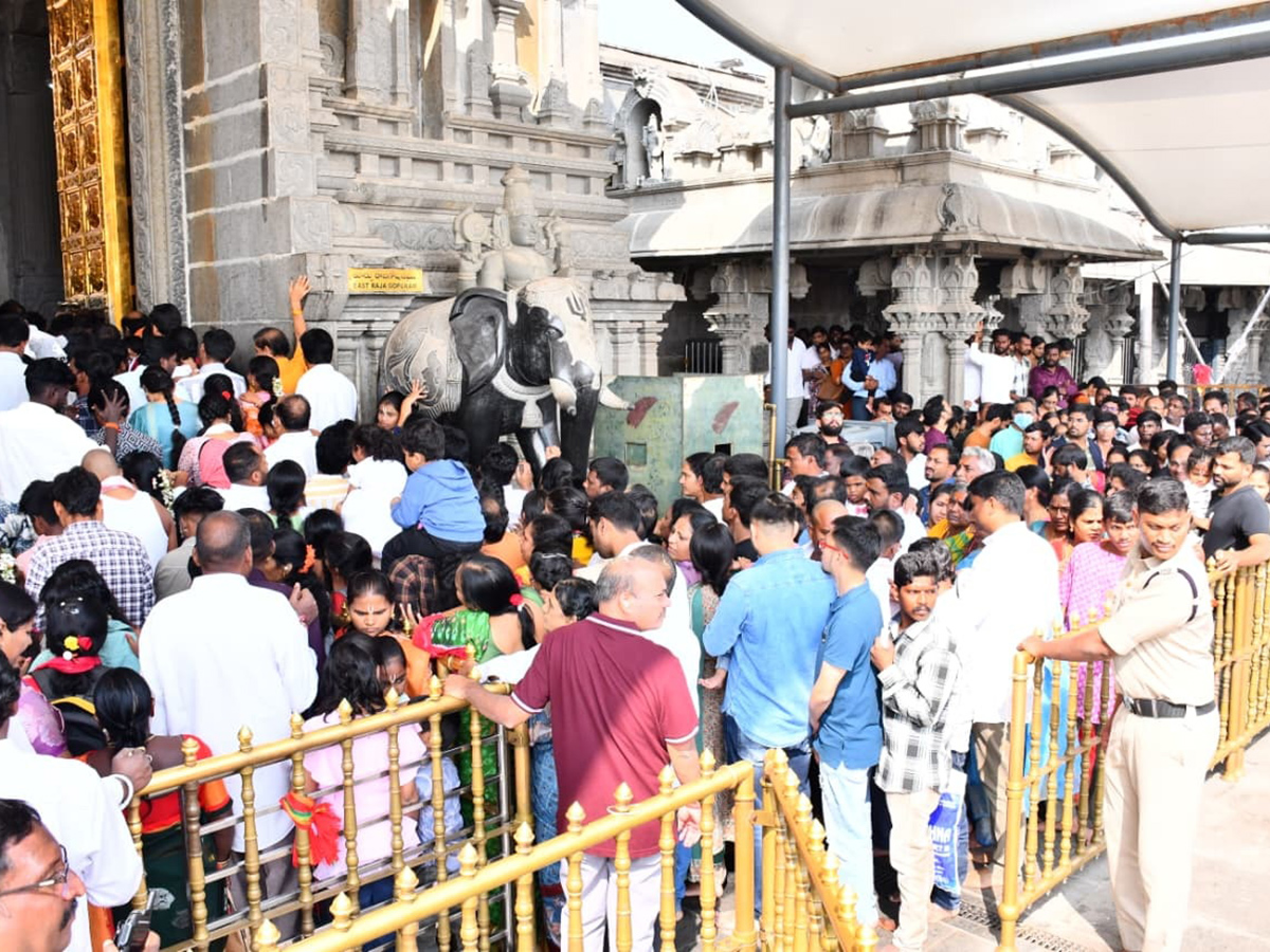 Holiday Rush : Devotees Rush In Telugu States Photos2