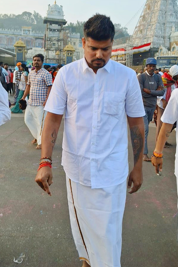 Indian cricket player Karn Sharma Visit Tirumala Photos6