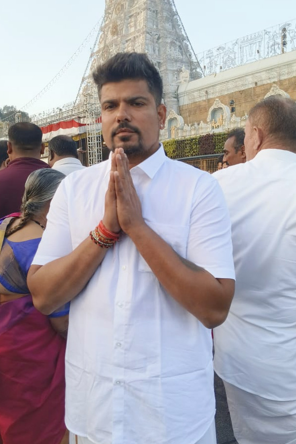 Indian cricket player Karn Sharma Visit Tirumala Photos9